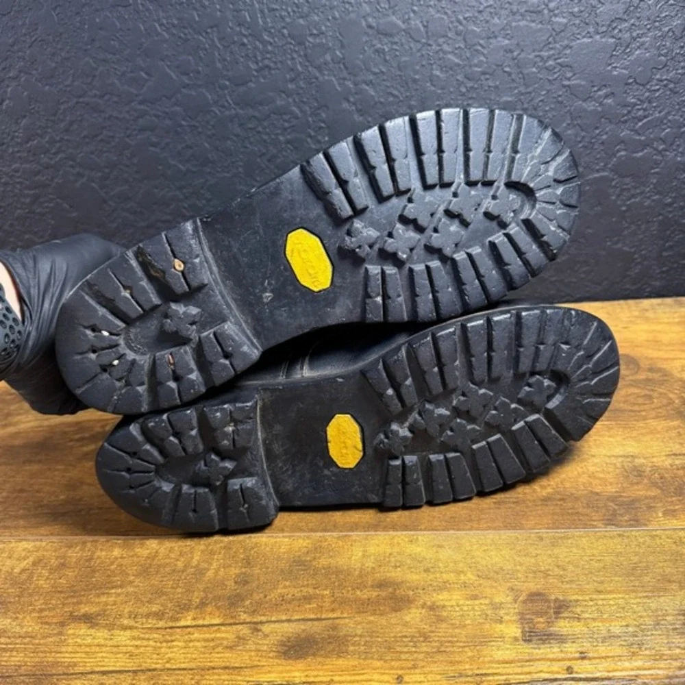 Vintage black leather